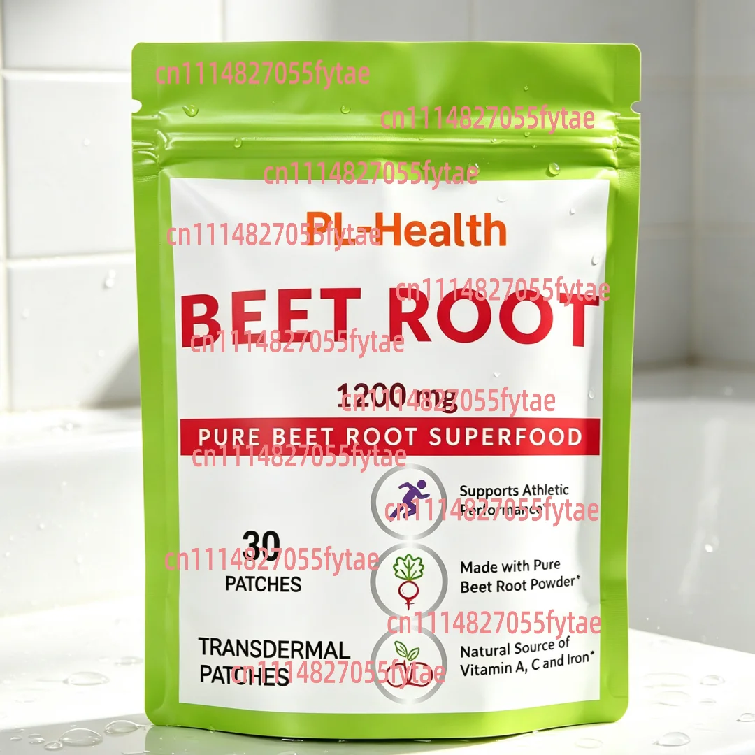 30 Patches Beet Root Transdermal Patches Supports Blood Pressure, Athletic Performance, Digestive, Immune System