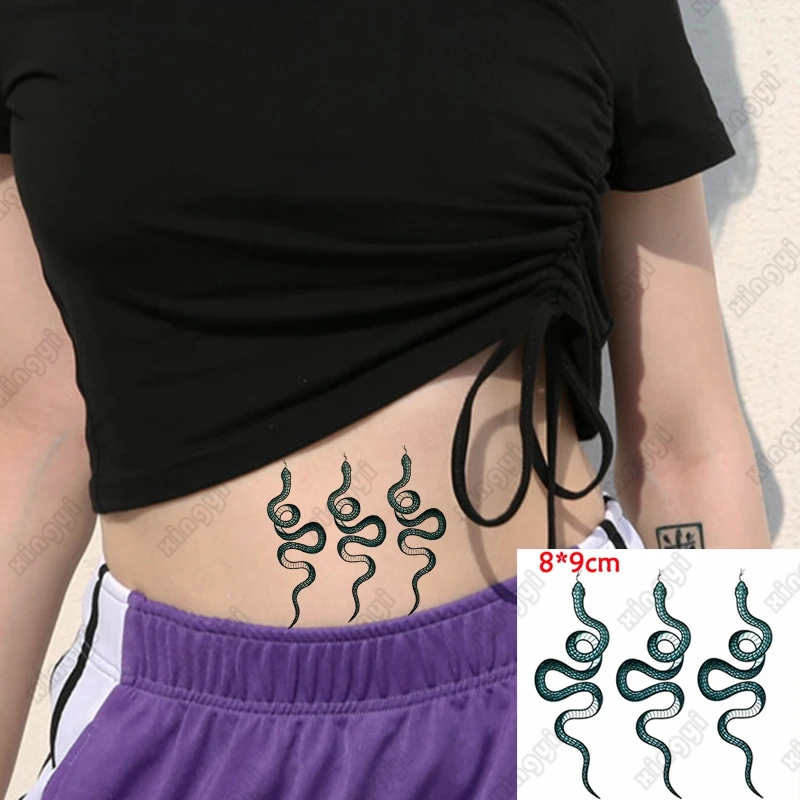 Temporary Tattoos Sticker Color Snake Sun Moon Cross Black Word Angel Body Art Waterproof Tatoo Flash Fake Tatto for Man Woman