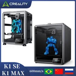 CREALITY K1 MAX、 Impressora 3D K1 SE 600 mm/s Impressão de alta velocidade 300 ℃   Câmera AI com super detecção de resfriamento poderoso com ventilador duplo