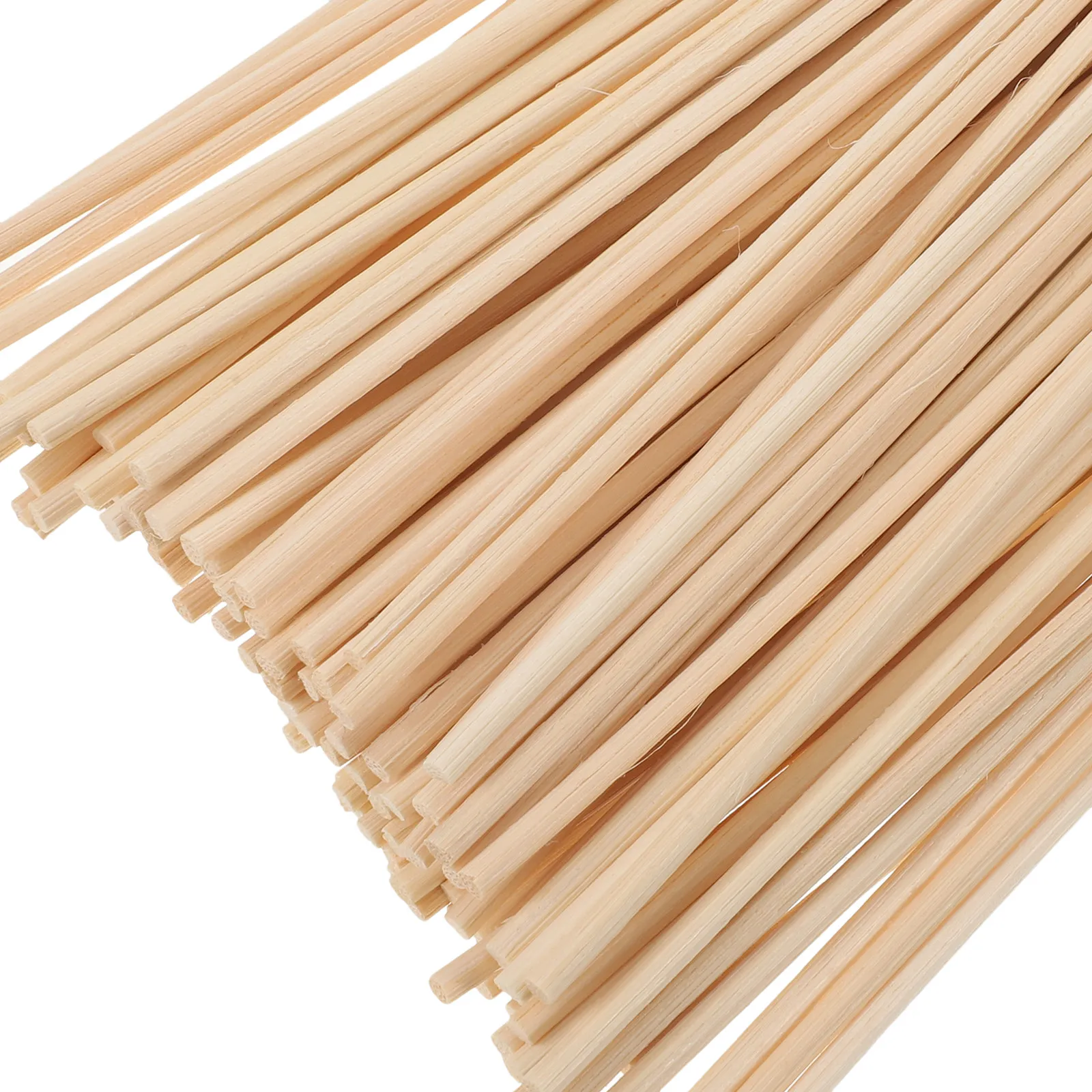 100Pcs Thick Beige Fiber Reed Diffuser Sticks Replacement Reeds for Aroma Fragrance Home Office Bathroom Scented Oil Diffuser