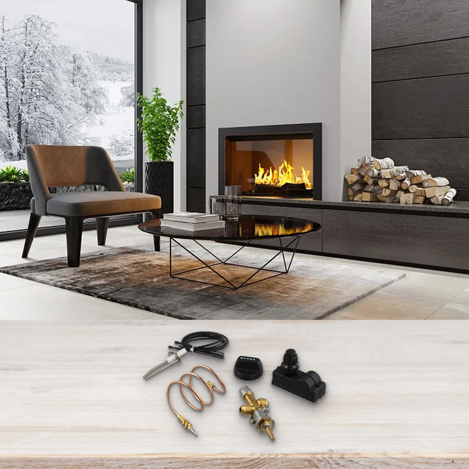 

600 мм термопара, контроль безопасности пламени, латунный газовый клапан, замена латунной конструкции, удобная конструкция ручки