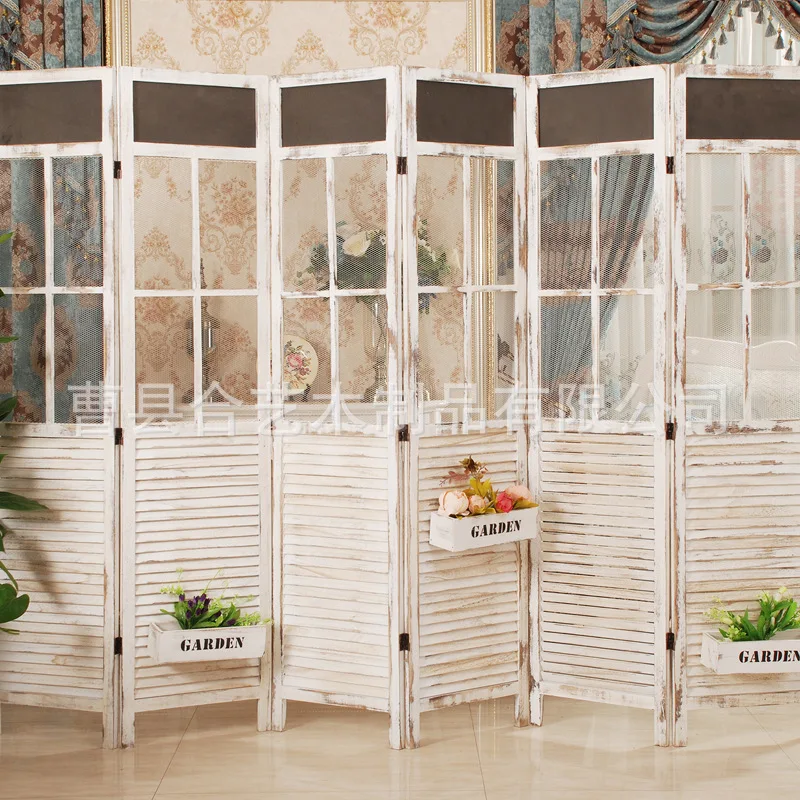Manufacturers supply wooden screens, old blackboard small flower box screens, wooden screens, office partition screens