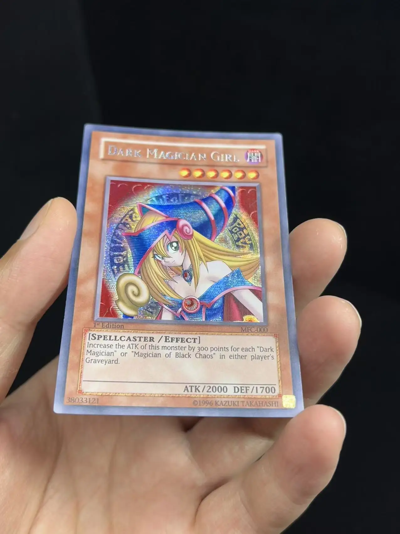 Yu Gi Oh! Magician's Force Dark Magician Girl MFC-000 Secret Rare/SER TCG DIY Customize Game Card (Not Original) view 2