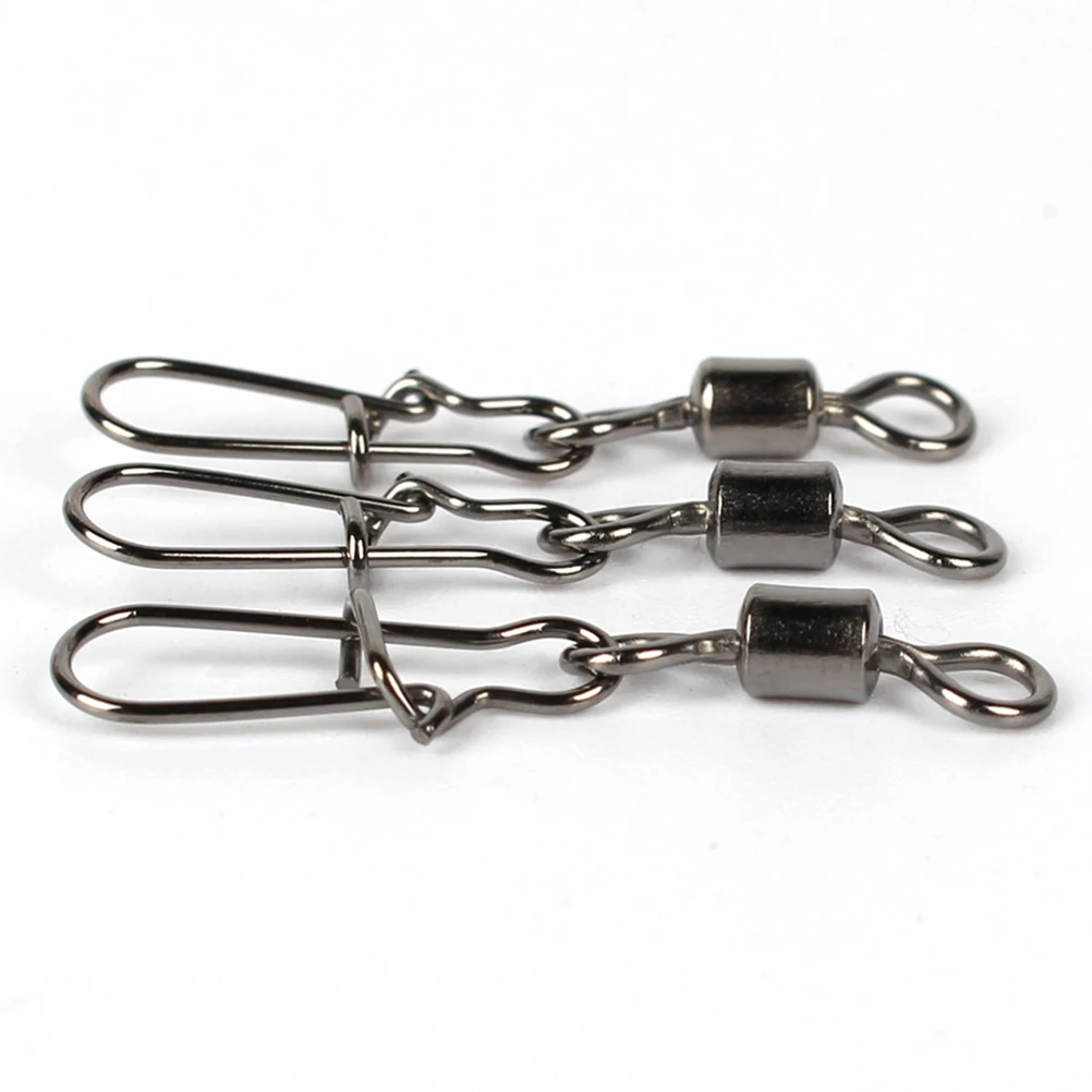 

40 PCS Rotary Ring Connector Fishing Hook Line Accessories Swivel American Style