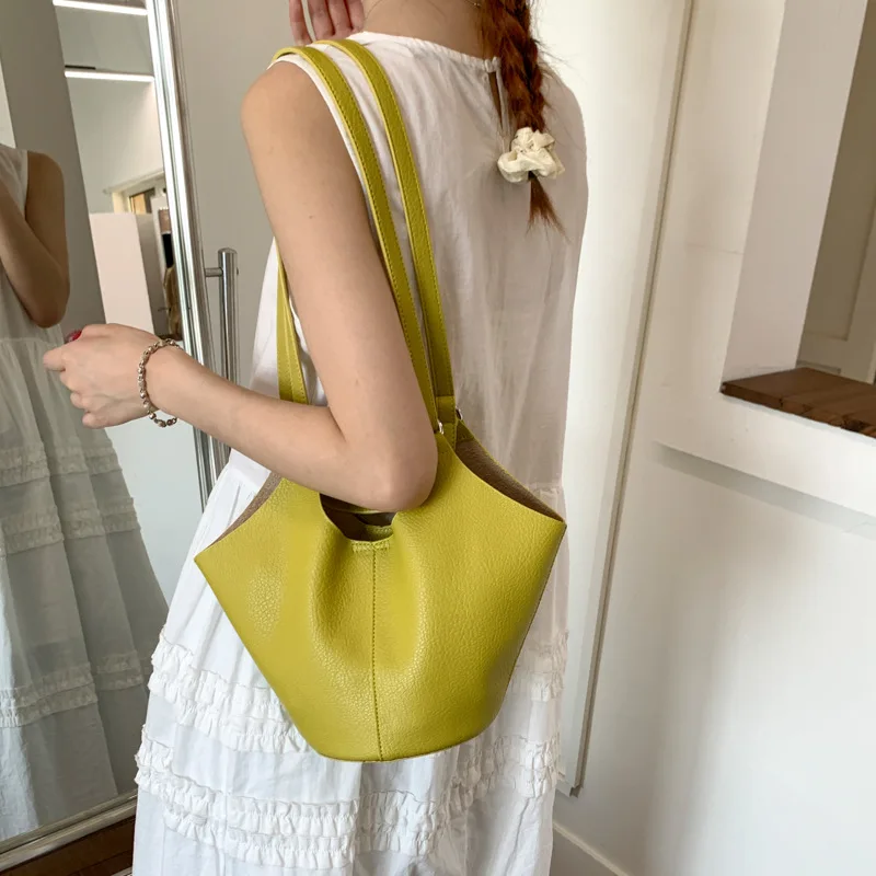 

Women's New Shoulder Bags Solid Color Simple French Fashionable Versatile Handbags Luxury Brand High-quality Tote Bags For Girl