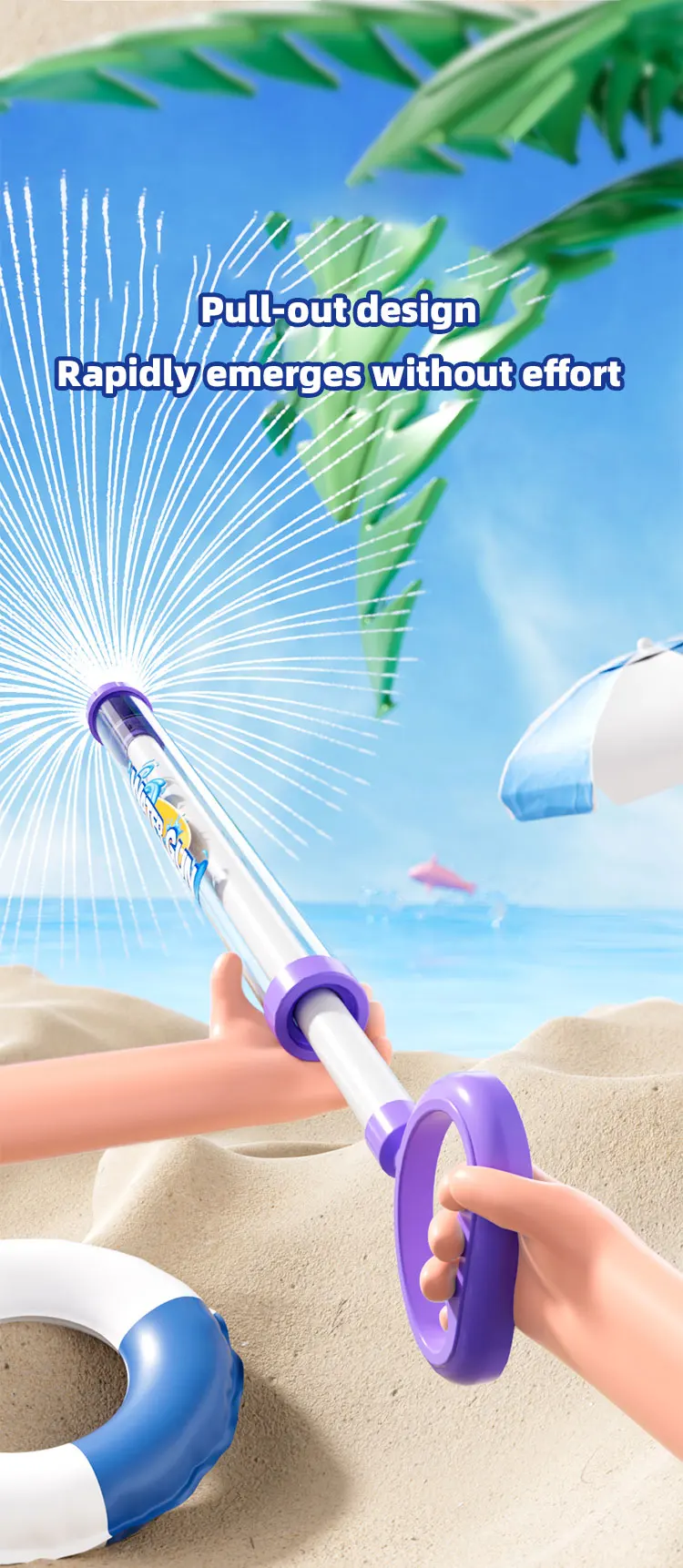 3-teilige Wasserpistole zum Spielen im Wasser, Spielzeug für den Strand, Kinder-Wasserpistole, Party-Wasserpistole, schwimmende Wasserpistole – Detail 3