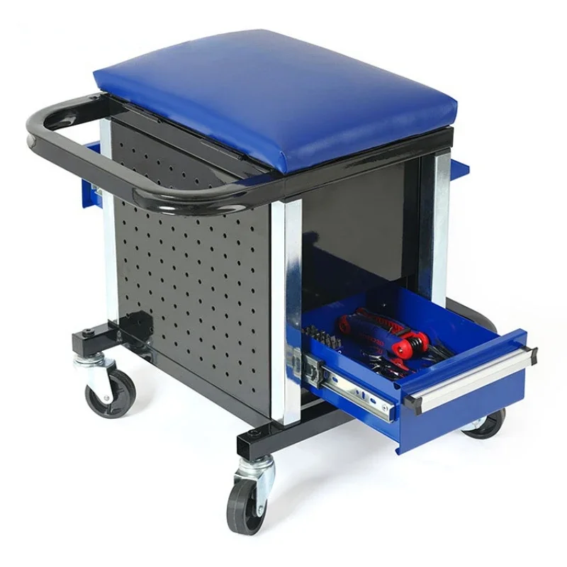 Garage Rolling Toolbox Creeper Mechanics Tool Set Stool with drawers Storage Roller Seat