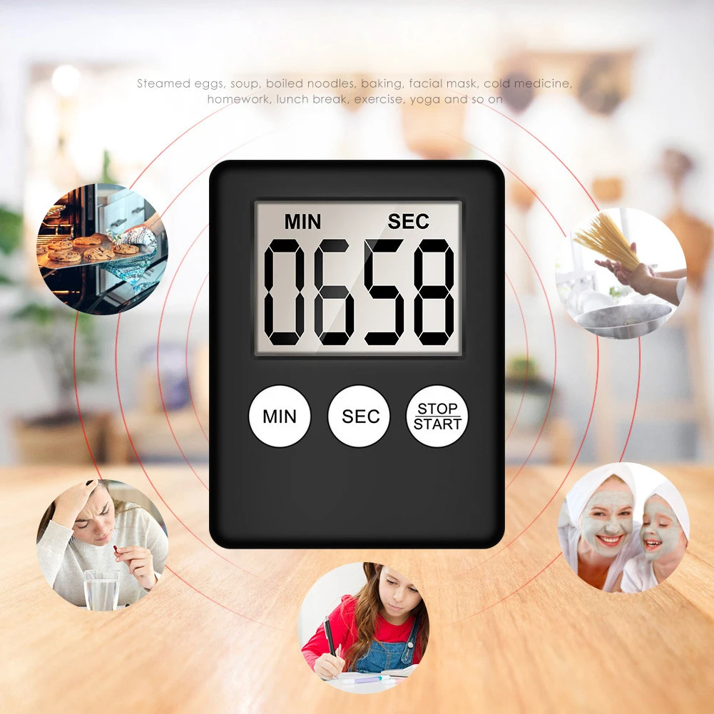 timer da cucina elettronico digitale timer elettronico multifunzione cronometro display LCD mini per esercizi sportivi cottura cottura