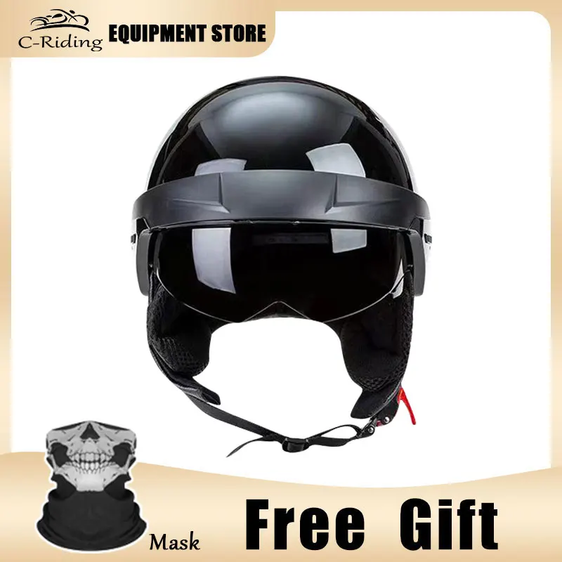 

Retro Open Face Helmet For All Season Light Weight Motorbike Helmets Off-road Motorcycle Casco De Moto Accesorios Moto Safe Cap