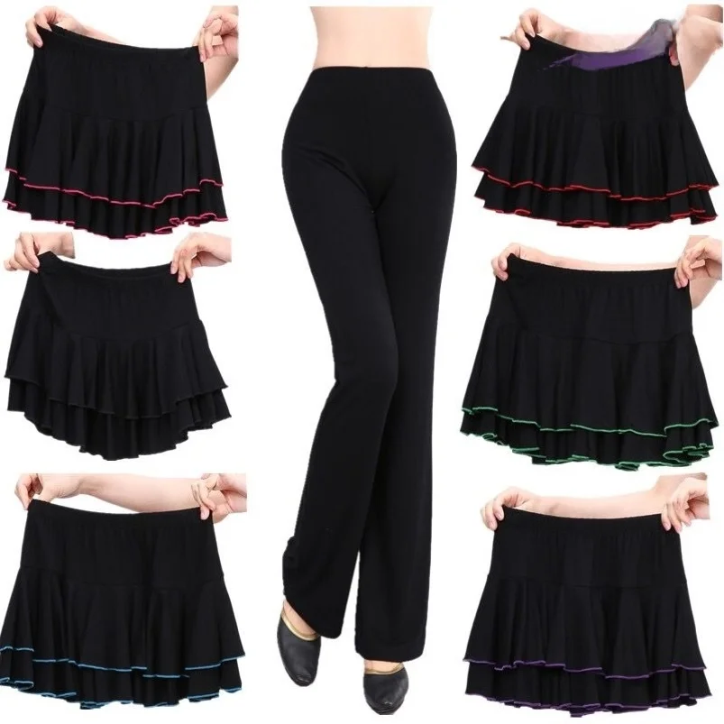 

New Modal Bla Dr Casual Dance Skirt Slimming Single Pants Fitn Leisure Faion Women's Traditional Costume Stage...