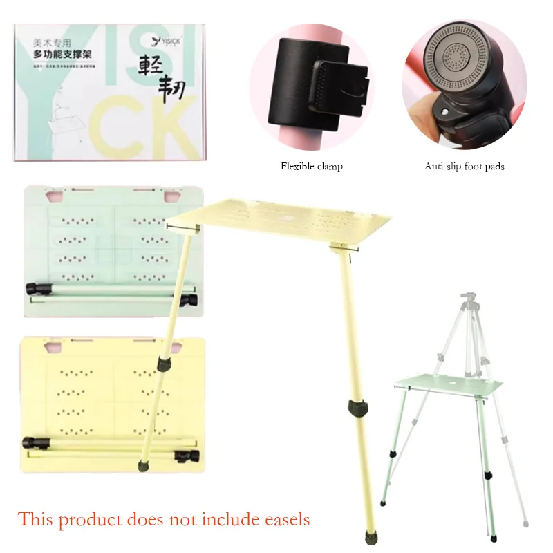 Pallet Bracket Easel Support Folding Portable Adjustable Height for Outdoor Sketching Place Pigment