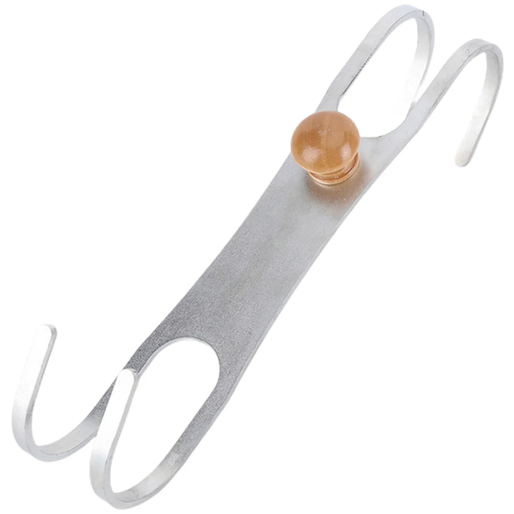 Hot Glue Stand with Stainless Steel Frame and Wooden Handle Designed for Heat Resistance and Reliable Tool Support