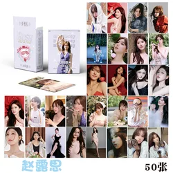 50 Pcs/Set Zhao Lusi Laser Lomo Card Hidden Love Sang Zhi HD Photocard Mini Collection Cards Fans Gift