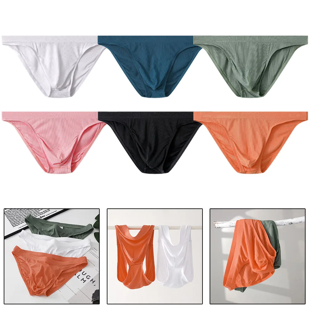 Cuecas respiráveis masculinas sexy biquíni para conforto diário ajuste confortável comprimento regular cor sólida adequado para todas as estações
