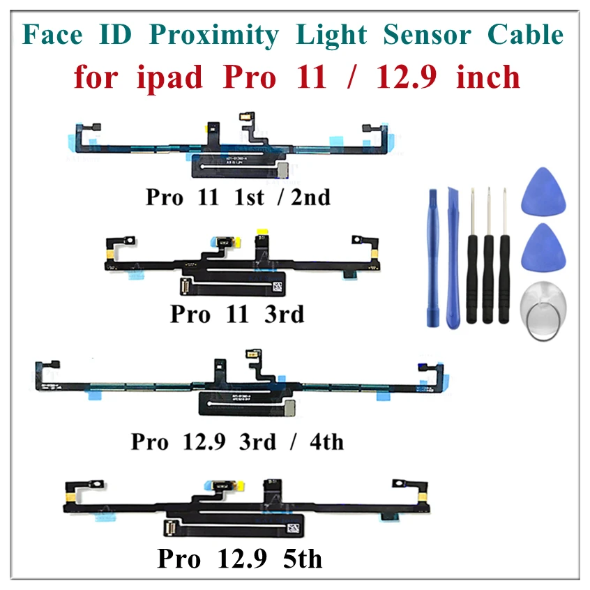 Front Face ID Proximidade Light Sensor, Cabo Flex, substituição para iPad Pro 11, 1, 2, 12.9 Polegada, 3, 4, 5, 2018, 2020, 2021, 2022