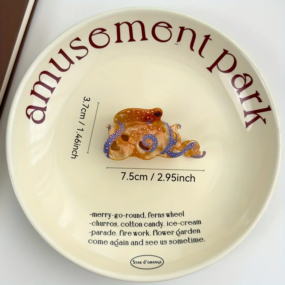 مخلب المحيط الأخطبوط: نمط ترفيهي فريد من نوعه، مصنوع يدويًا من مادة الأسيتات عالية الجودة، مما يجسم الموضة والاتجاه.