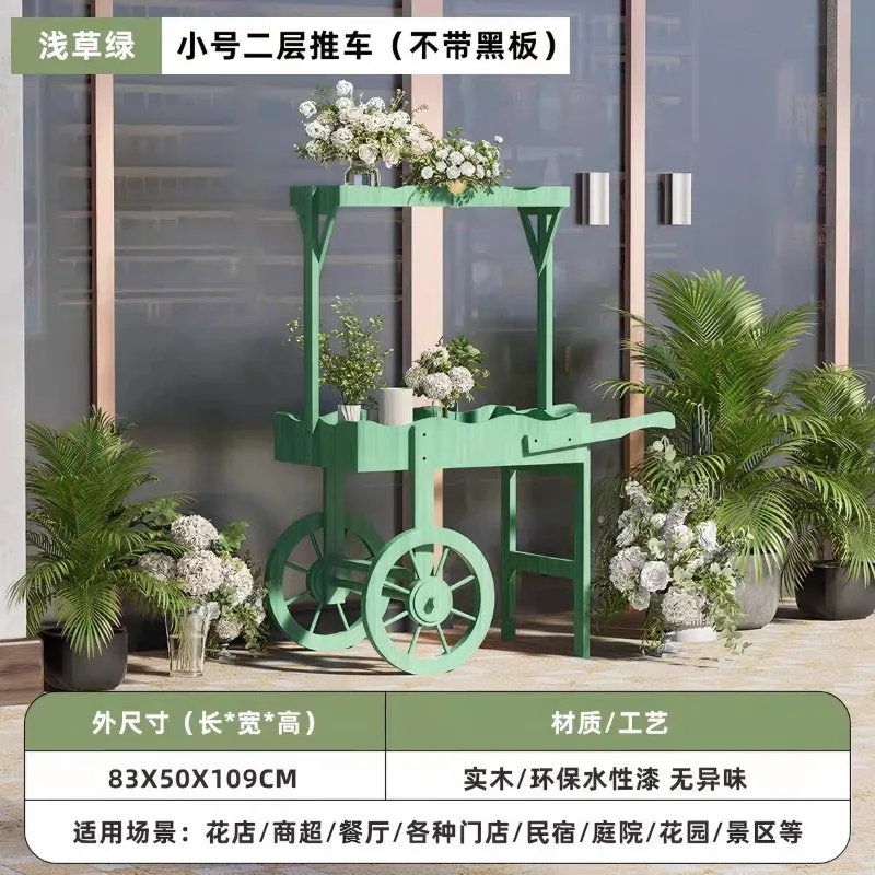 ヨーロッパ風木製フラワースタンド、フラワールーム、屋外用、多層式、床から天井まで、ショッピングモールの装飾品