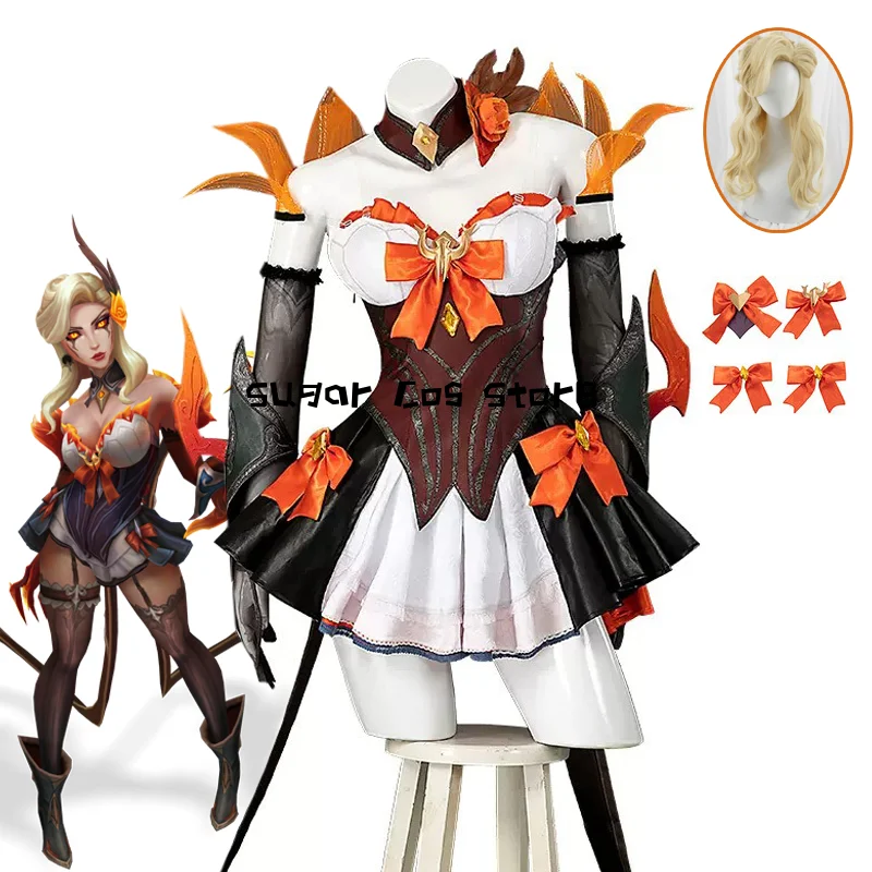 

Game League of Legends LOL Evelynn Cosplay Costume High Noon Evelynn Chromas Outfit Uniform Halloween Party Role Play Clothing