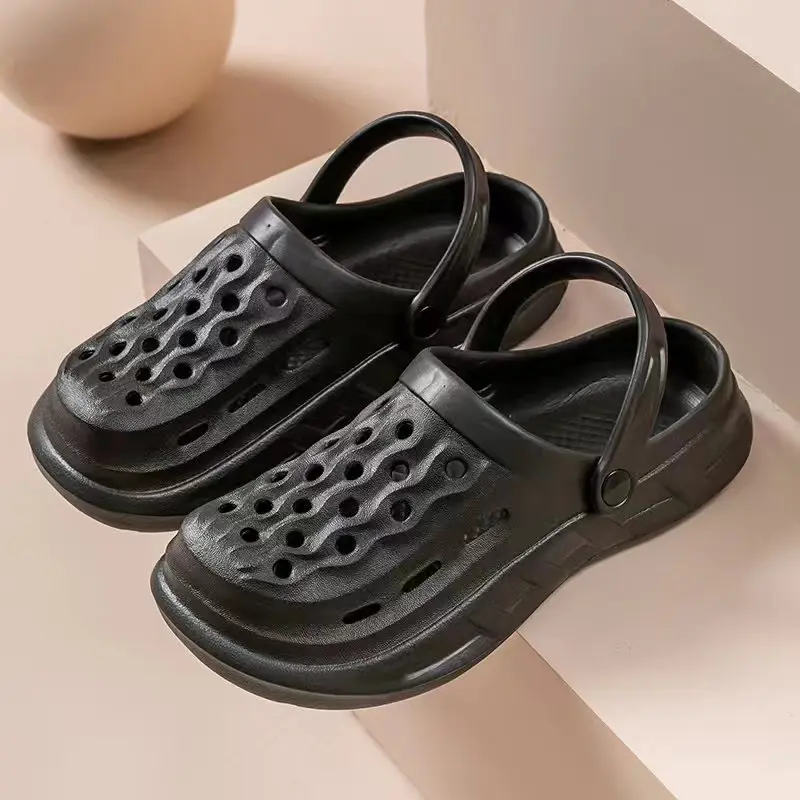 Sandalias de suela gruesa para mujer, Chanclas de playa de alta calidad para exteriores, novedad de 2024