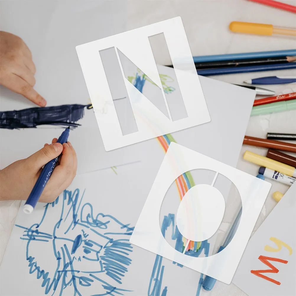 

Набор из 36 трафаретов для рисования: алфавит и цифры, гладкий ПЭТ-материал, для декора дома, праздников, вечеринок, DIY