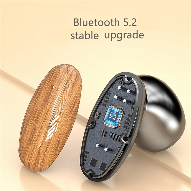 M35 Wood Grain หูฟังไร้สายบลูทูธ TWS หูฟังชนิดใส่ในหู Bluetooth 5.2 หูฟังกีฬา