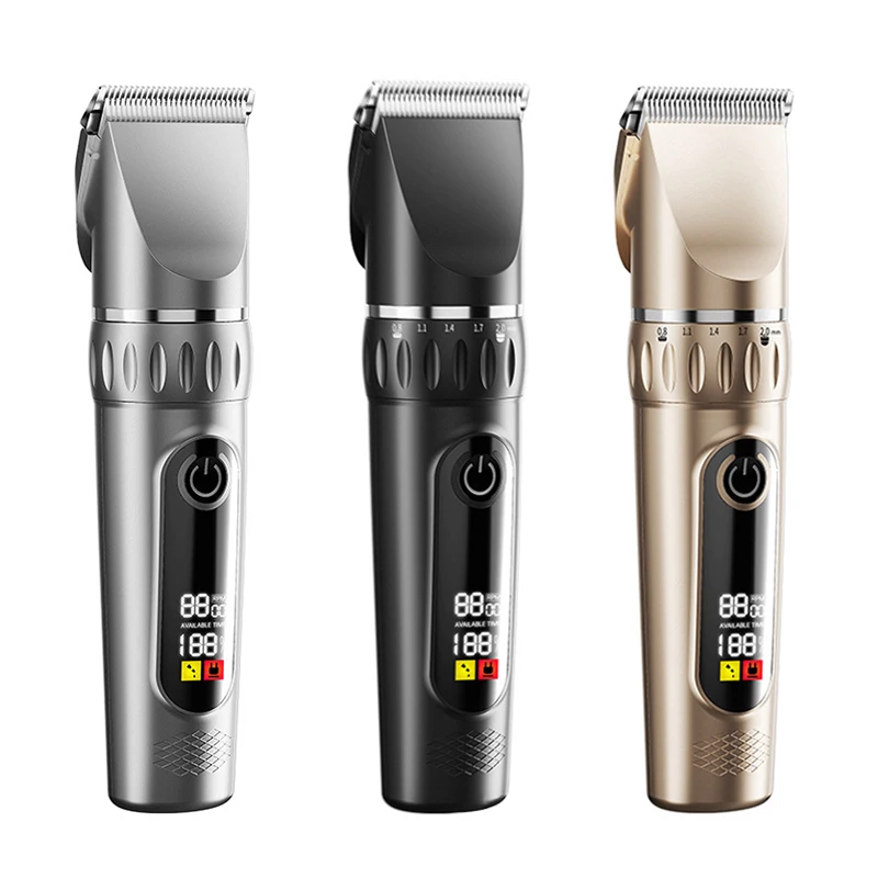 Rechargeable Electric Hair Clipper Ceramic Blade Brushless Motor 2 Speed Trimmer for Adult Pet