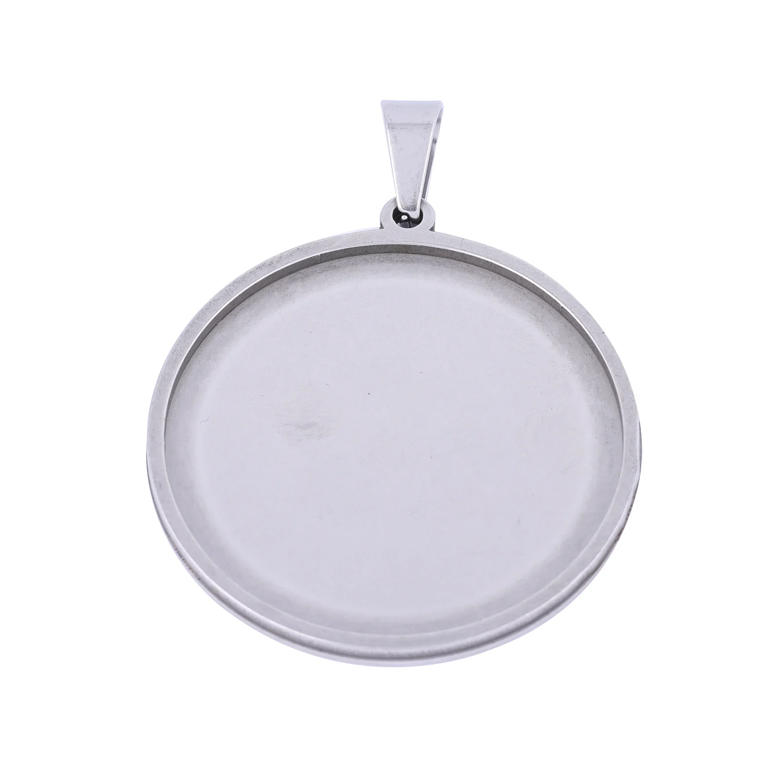 Onwear 5 sztuk/partia ze stali nierdzewnej 25mm 30mm 35mm cabochon baza ustawienie okrągłe puste bezel wisiorek tace...