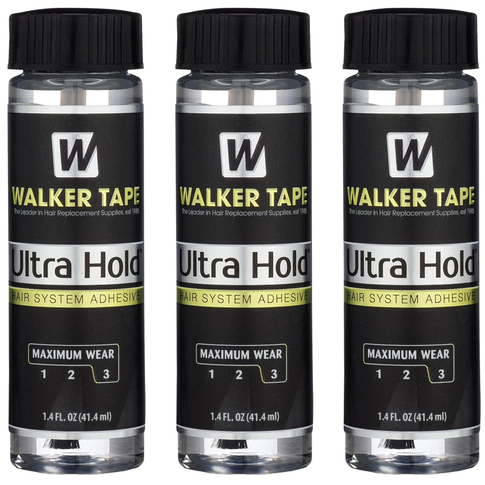 1/2PCS 1.4 oz Walker Tape Ultra Hold Brush-On Adhesive Waterproof Wig Glue Lace Systems Hair Extension Long Lasting Bonding Glue