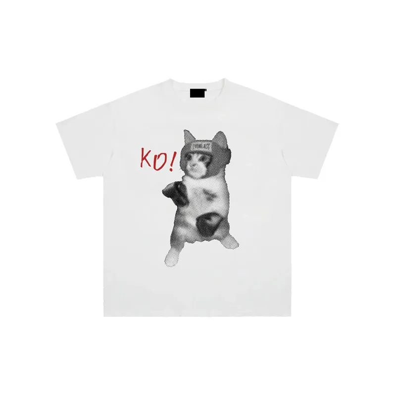 Boxing Cat Funny T ShirtWomen's Plus Size Casual Short Sleeve Crew NeTee Unisex Fashion Streetwear Tops