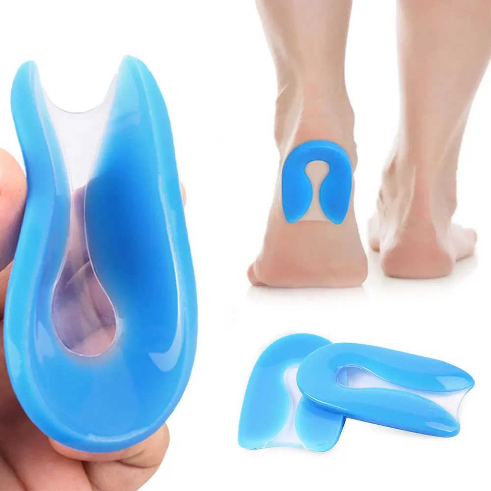 

Silicone Gel Insoles Heel Cushion Soles Relieve Foot Pain Plantar Fasciitis Protectors Spur Support Shoe Pad Feet Care Inserts