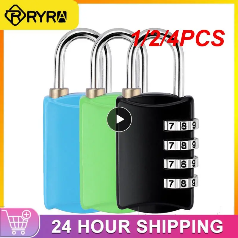 1/2/4PCS Dial Digit Number Combination Password Travel Lock Security Suitcase Luggage Metal Code Password Lock Padlock