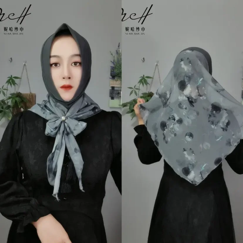 Print Scarves Muslim Women Lady Niqab Wrap Instant Hijabs