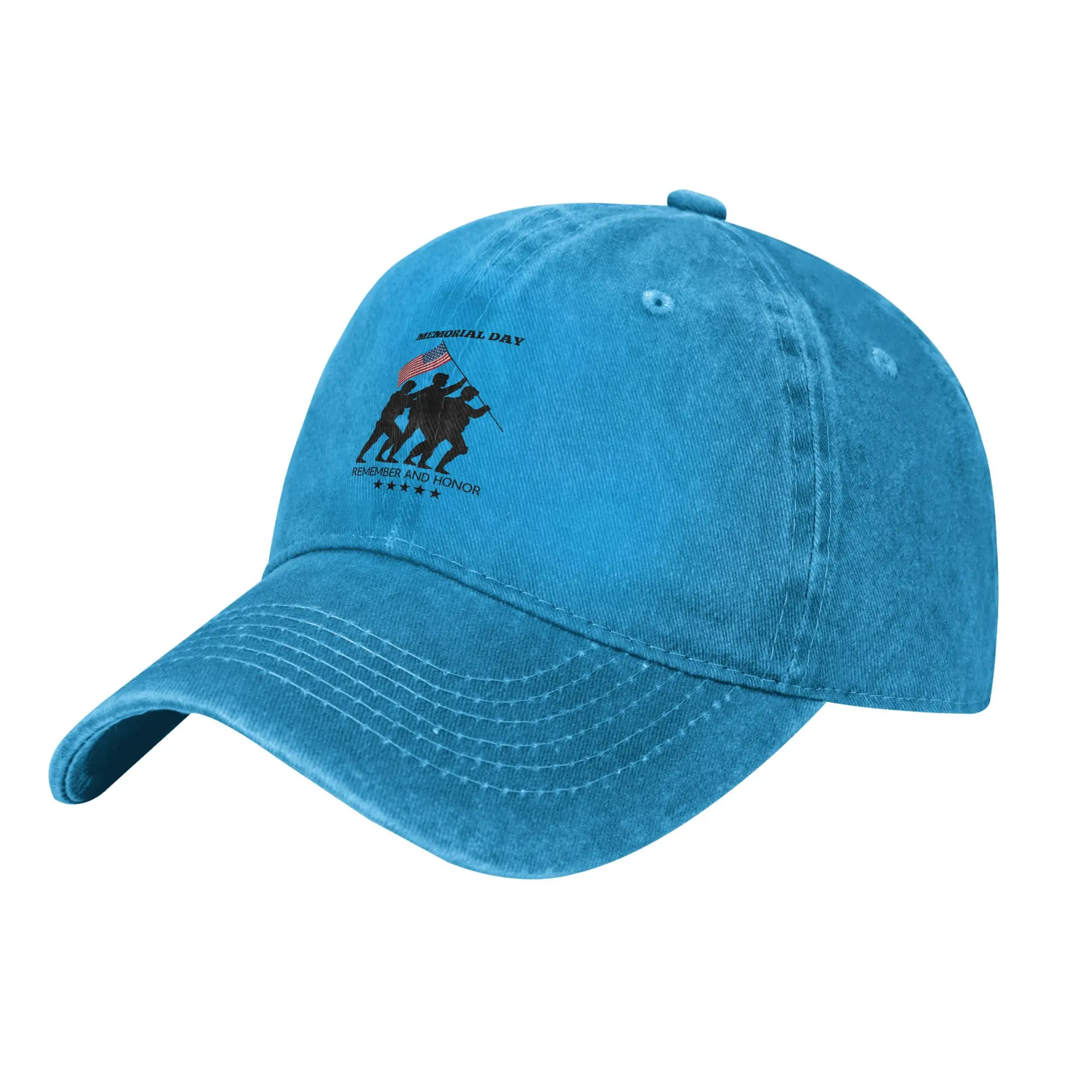 Memorial Day Patriot Unisex Style Baseball Cap Remember and Honor Distressed Washed Hats Cap Outdoor Summer Gift Snapback Hat