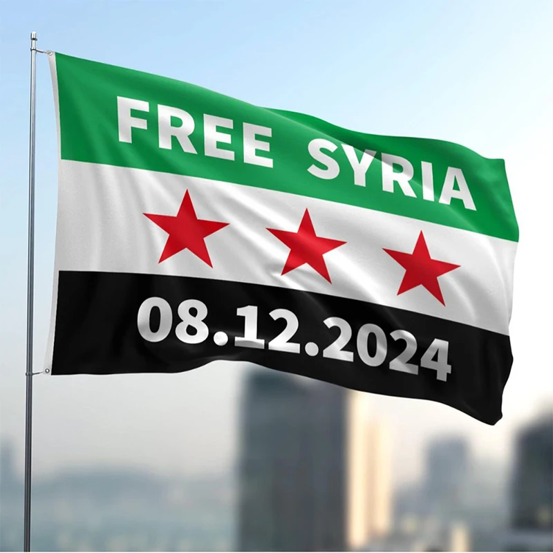 Syria Flag 90x150cm Flag Of Syria Revolution Syria Free People's Flag Hanging High Quality 100% Polyester Flag Decoration