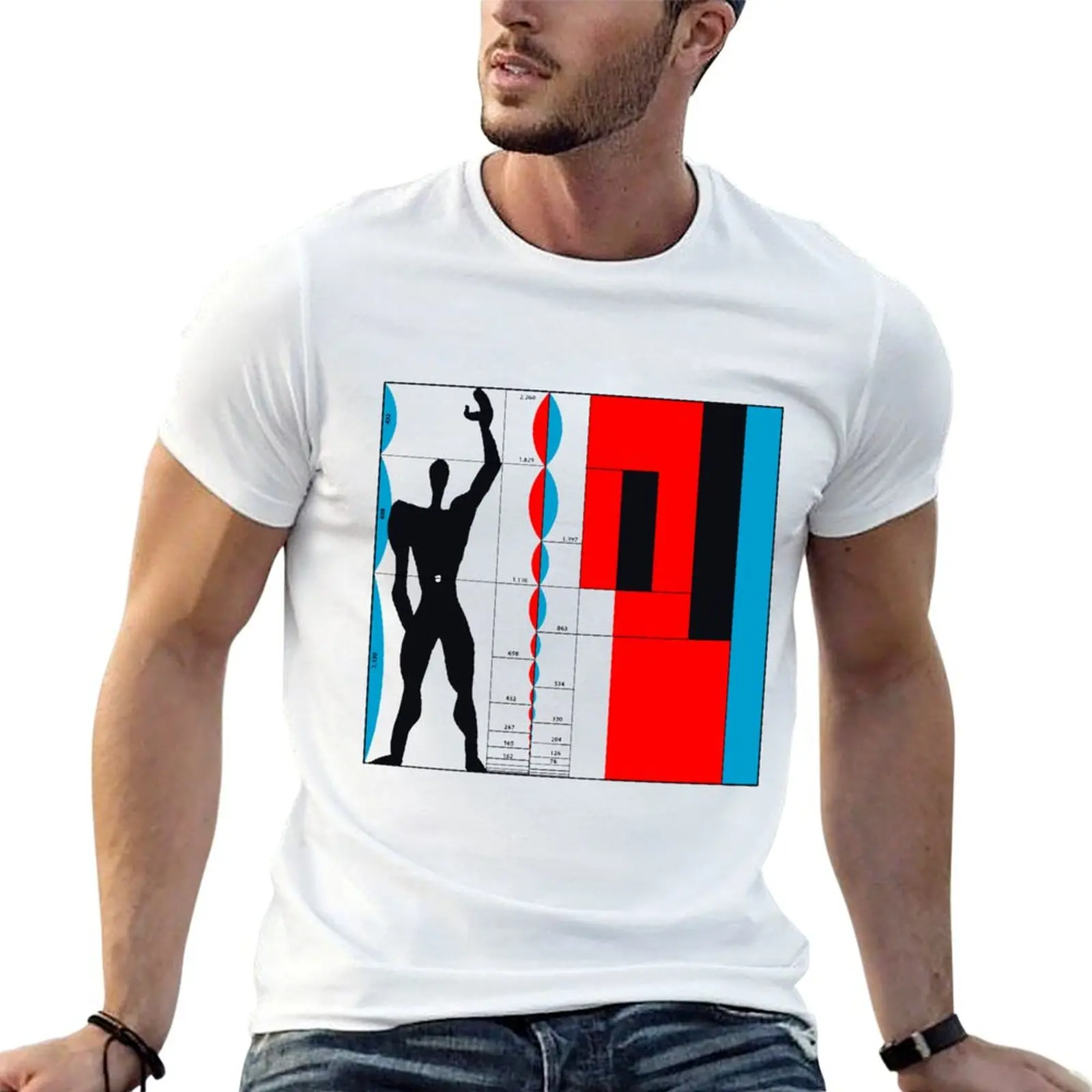 The Modulor - Le Corbusier T-Shirt Work Short Sleeve Cotton Top