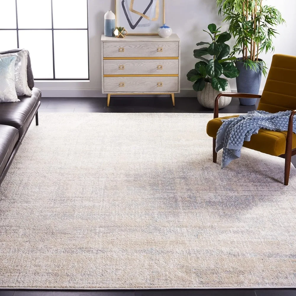 

SAFAVIEH Adirondack Collection Area Rug - 8' x 10', Beige & Slate, Modern Abstract Design, Non-Shedding & Easy Care, Ideal for H