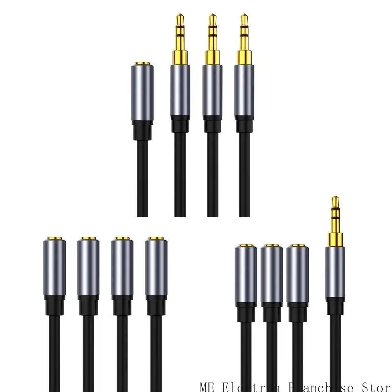 T5EA 1 ~ 3 3.5mm 포트 어댑터 케이블 확장 보조 케이블 어댑터 와이어 헤드폰 케이블