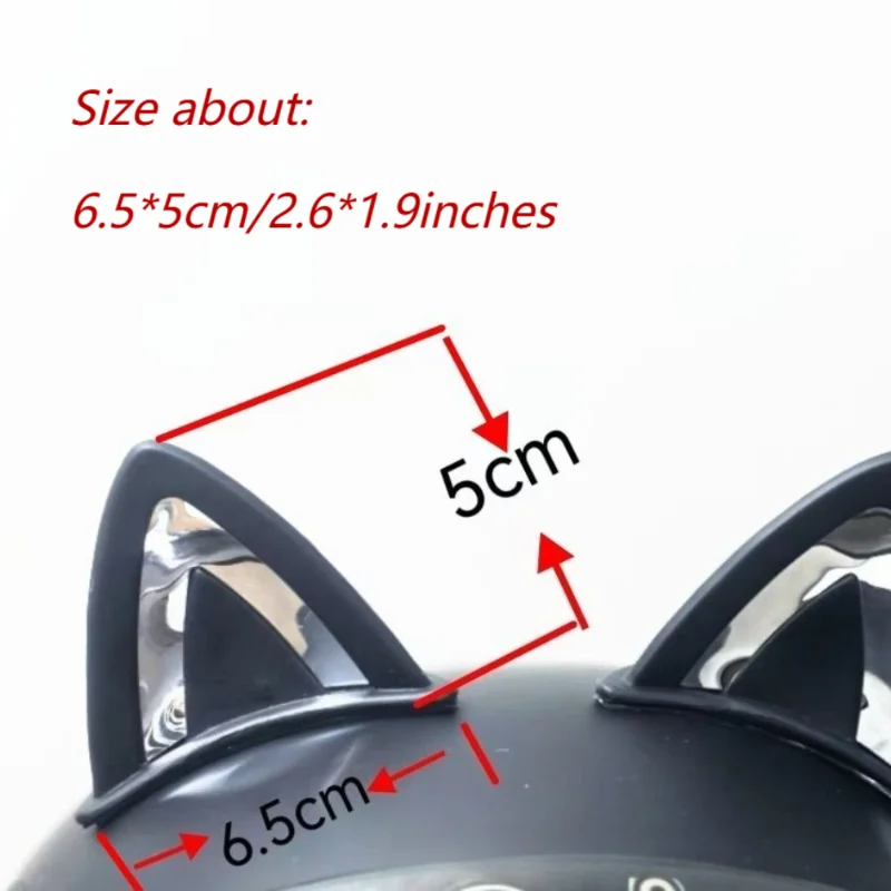 2pcs Motorcycle Helmet Cat Ears Tech-inspired Reflective Strips Decoration Devil's Horns Corner Motorcycle Helmet Accessoeris - view 3