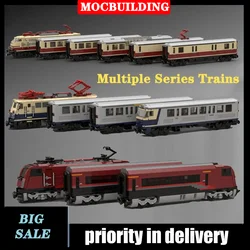 MOC City Train Model Building Block Assembly Power Railway Carriage Collection Series Toy Gifts