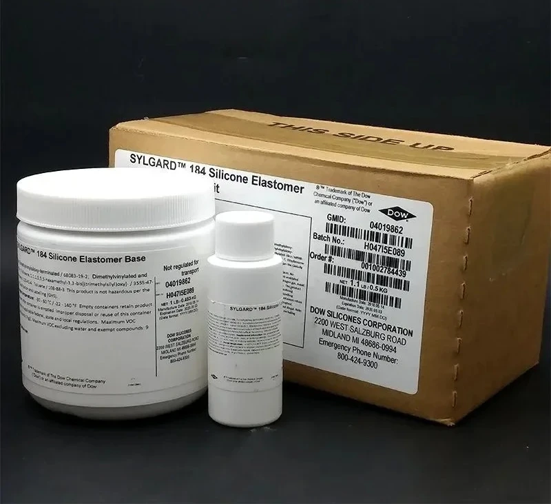 DC184 PDMS الغراء البصري Dow Corning 184 واضح Polydimethylsiloxane مرنة بوتينغ الغراء