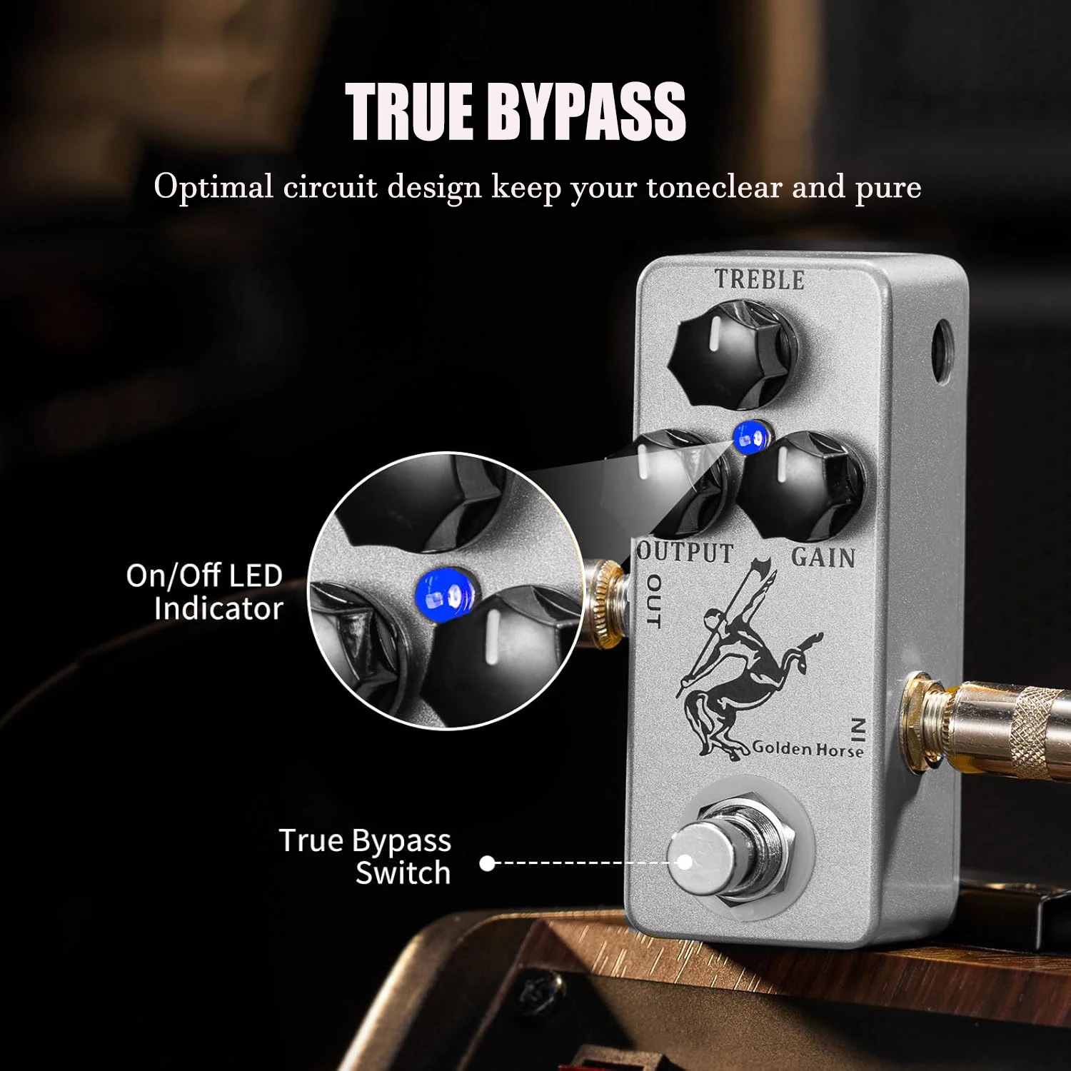 MOSKY Silver Horse Overdrive Guitar Effect Pedal 4
