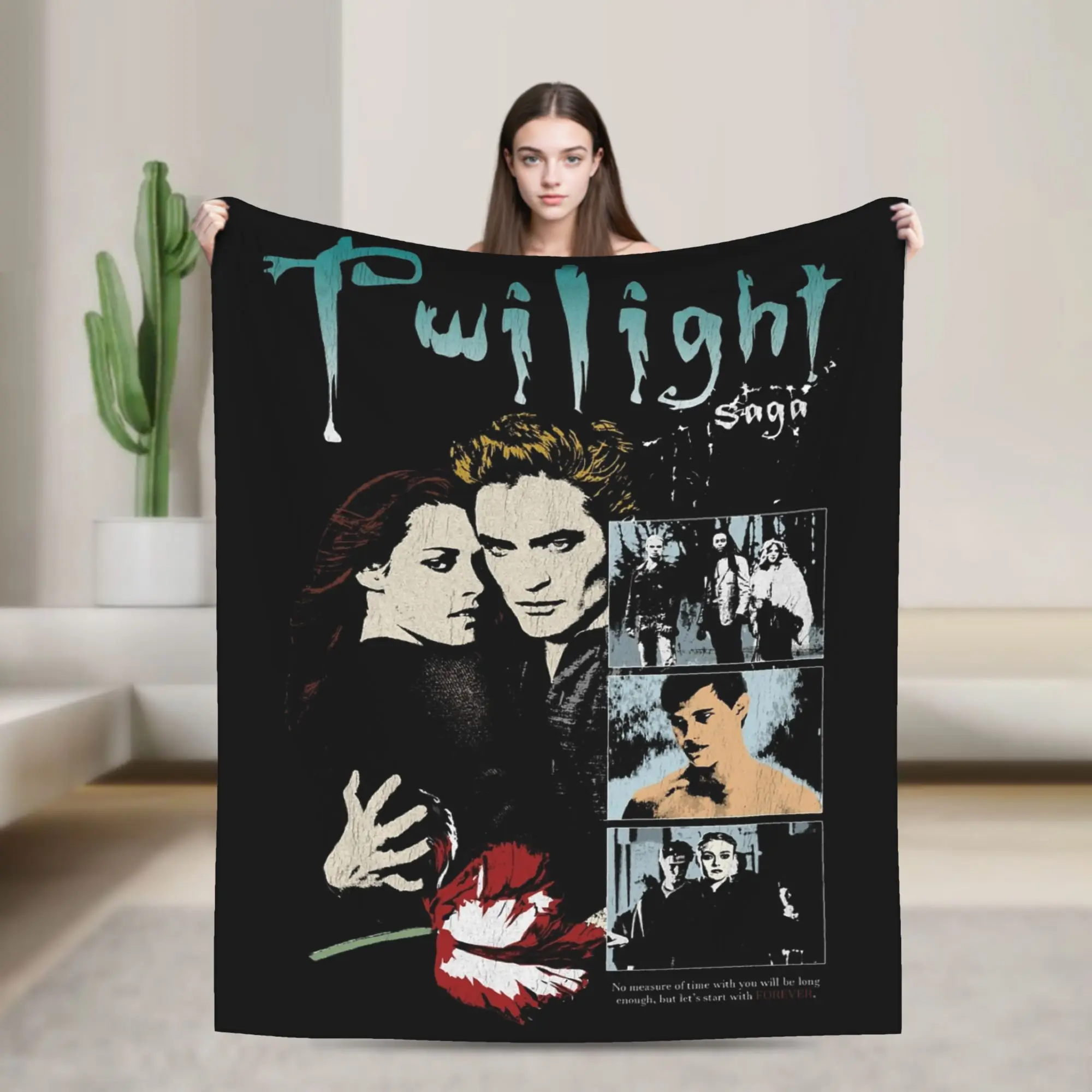 Twilight Movie Blankets Velvet Printed  Portable Super Warm Throw Blanket for Home Travel Bedding Throws