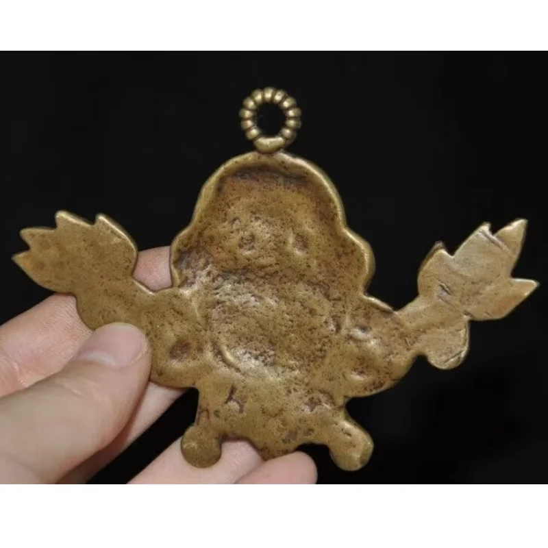 Tibet bronze Skeleton Devil Skull death-head Wing Thang-ga  Exorcism Pendant