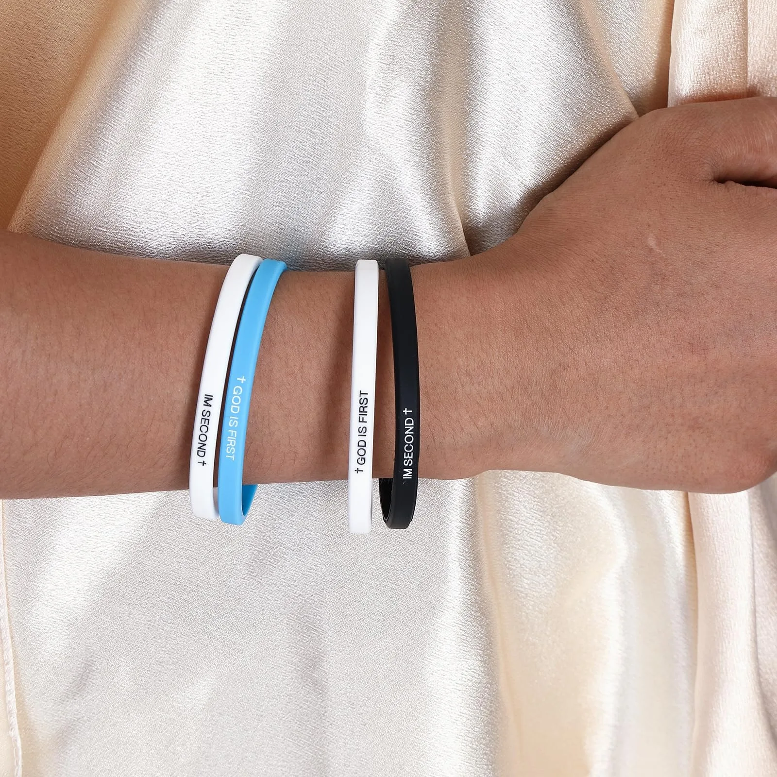 Men'S Fashion Easter - 6er-Pack-GOD IS FIRST ARMBAND I AM