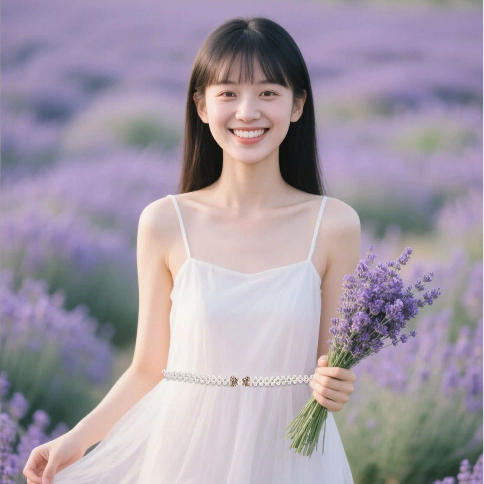 3pcs Pearl Waist Chain Adjustable For Women Elegant Body Jewelry Belly Strap Boho Dress Belt Pearl Handbag Chain