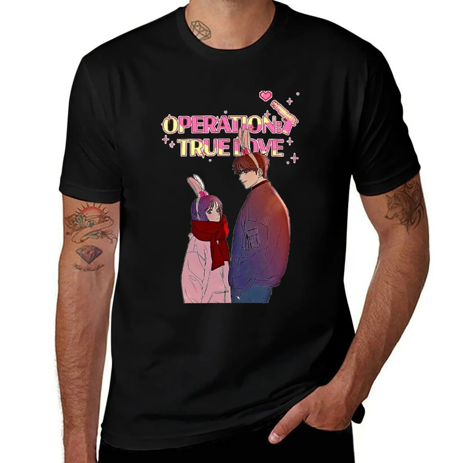 

Operation: True Love - Su-ae Shim & Eunhyeok Go T-Shirt cotton t shirt man graphic t shirts for man T-shirt