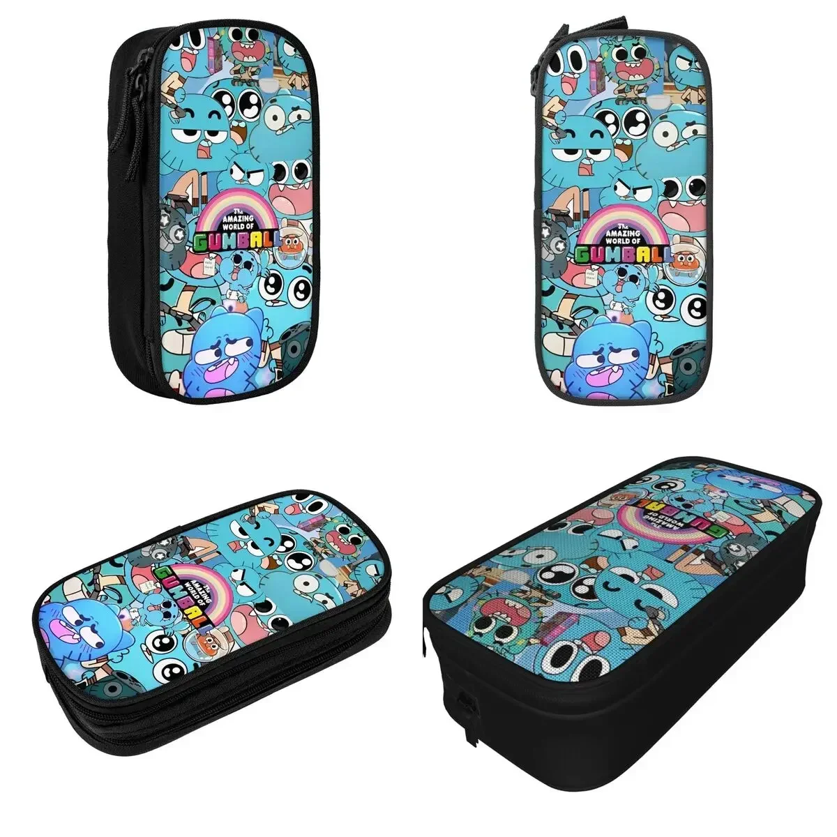 

New Gumball Pencil Case Cartoon Pencil Box Pen Holder for Student Large Storage Bag Students School Zipper Accessories