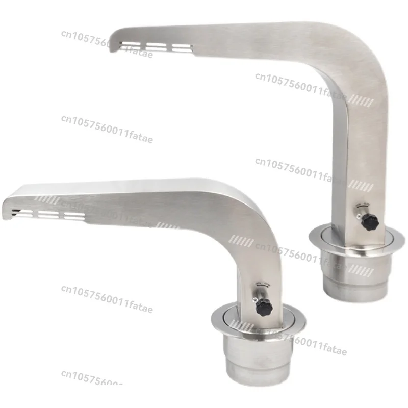 

Smoke Lower Row Curved Neck Smoke Pipe with Throttle Thickened Stainless Steel Barbecue Exhaust Pipe Smoke Exhaust Pipe Smoking