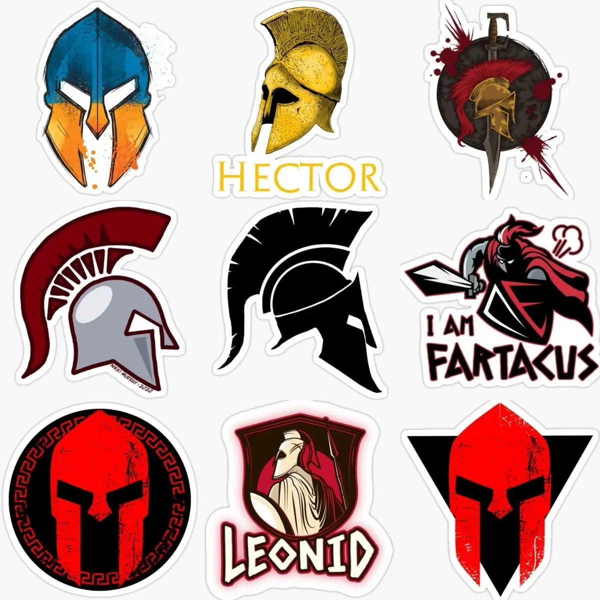 

Creative Spartan Warrior Helmet Personalized Stickers Accessories for Decorate Car Suv Wall Fridge Table Off-road Helmet