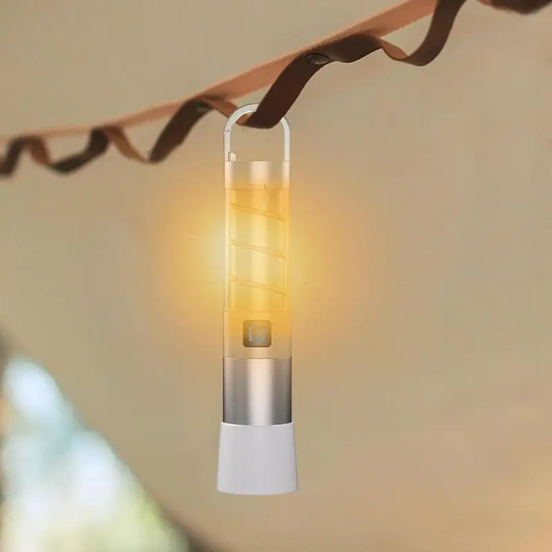 Camping Flashlight Work Light With Hook 2 Brightness Modes Rechargeable Camping Light For Outdoor And Home Use